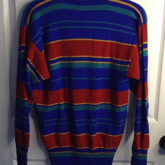 VTG Bill Haire LTD "S" Designer Cashmere Sweater, Quiet Lux, Colorway Stripes - Picture 2 of 5